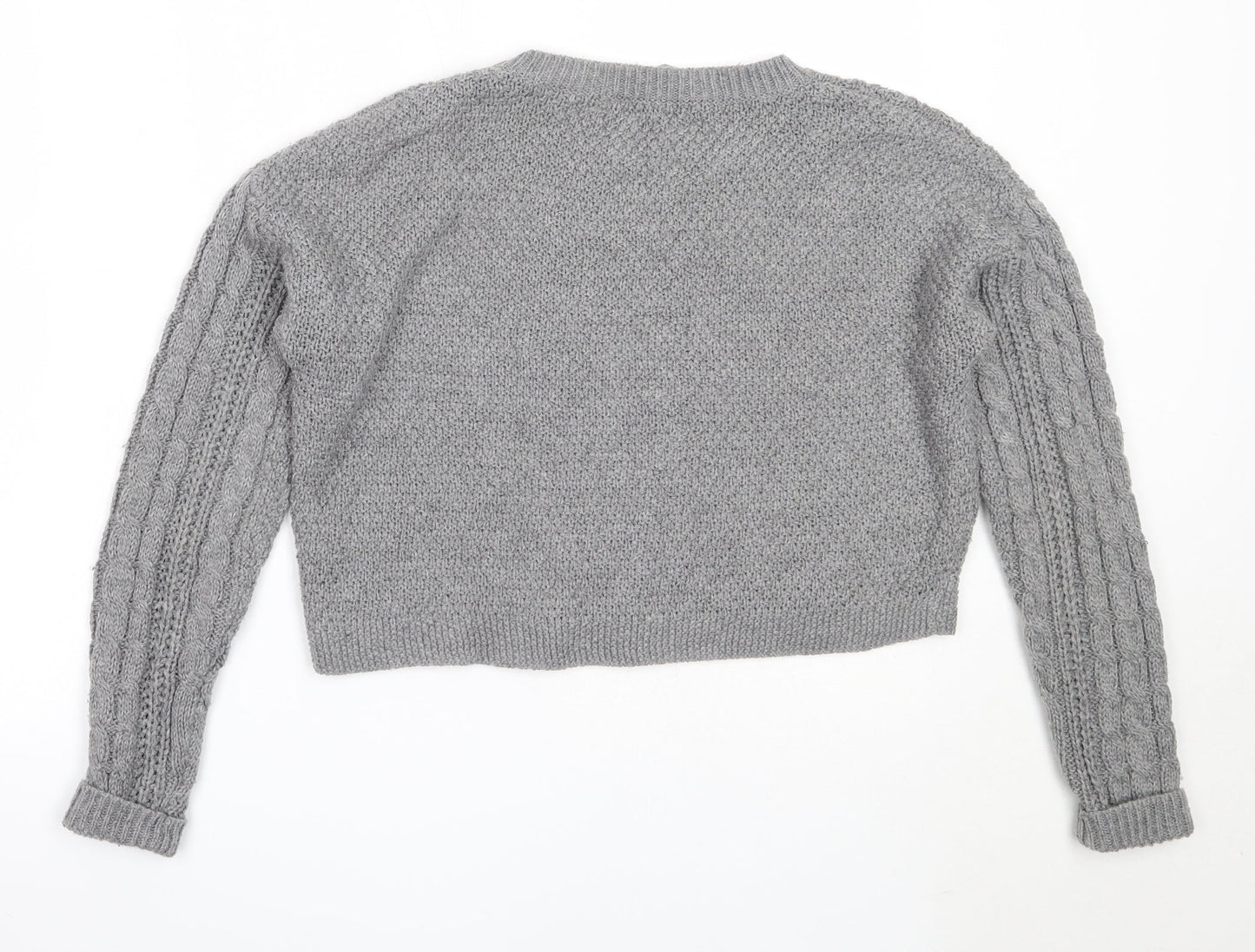 Atmosphere Womens Grey Round Neck  Acrylic Pullover Jumper Size 6