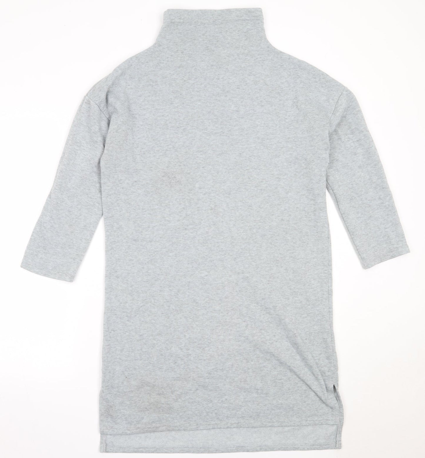 Preworn Womens Grey  Polyester Jumper Dress  Size L  High Neck