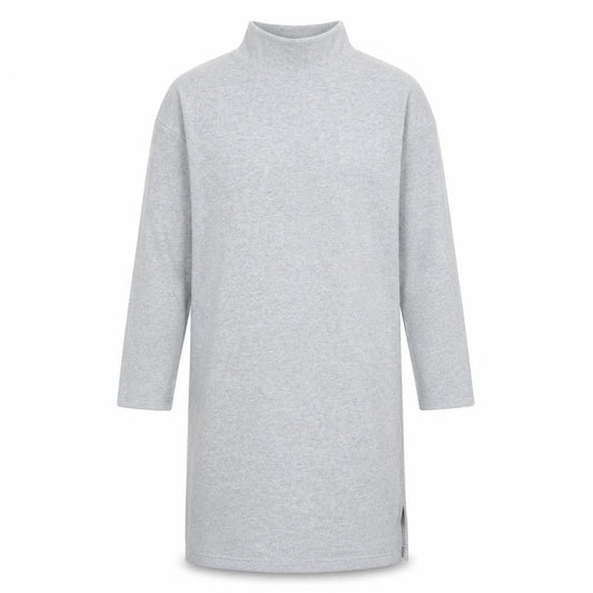 Womens Grey  Polyester Jumper Dress  Size L  High Neck