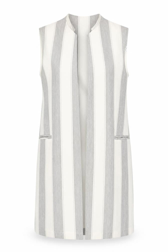 New Look Womens Multicoloured Striped Polyester Jacket Blazer Size 12