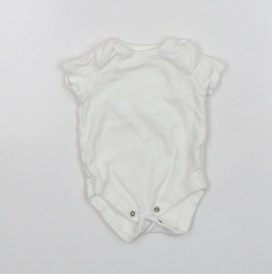 Mothercare Baby White  Cotton Leotard One-Piece Size Newborn