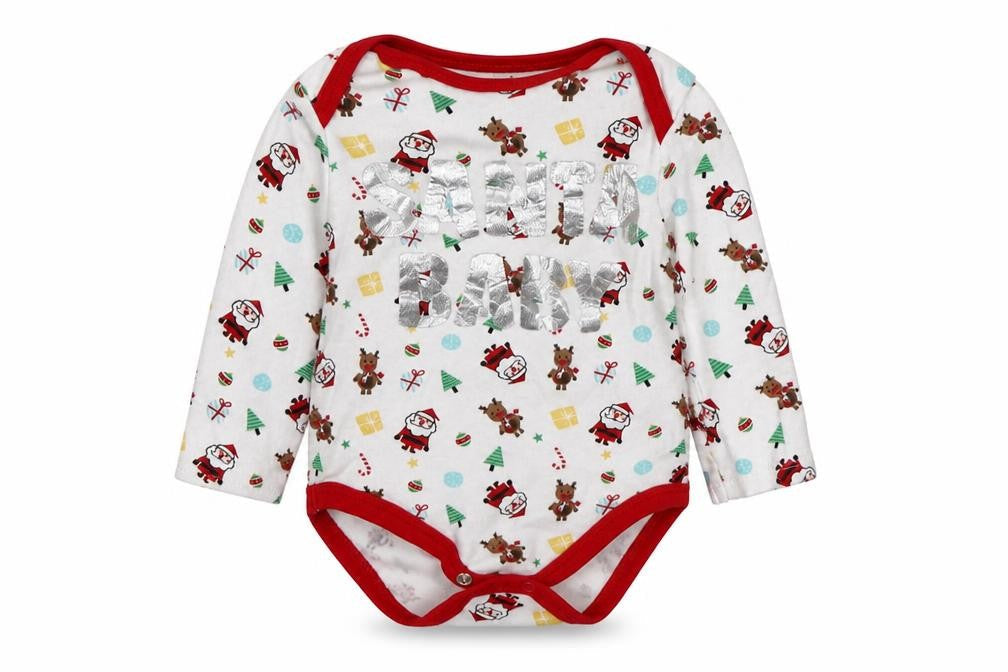 Pep&Co Baby White  Cotton Leotard One-Piece Size 6-9 Months   - Christmas