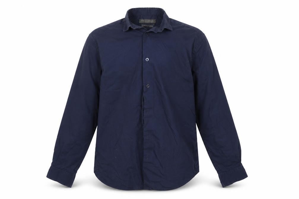 Primark Mens Blue    Button-Up Size M Collared