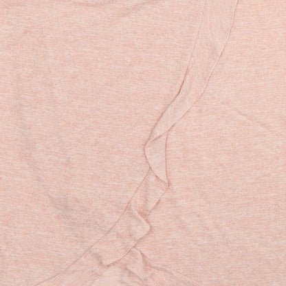 Papaya Womens Orange  Viscose Basic T-Shirt Size 8 Boat Neck