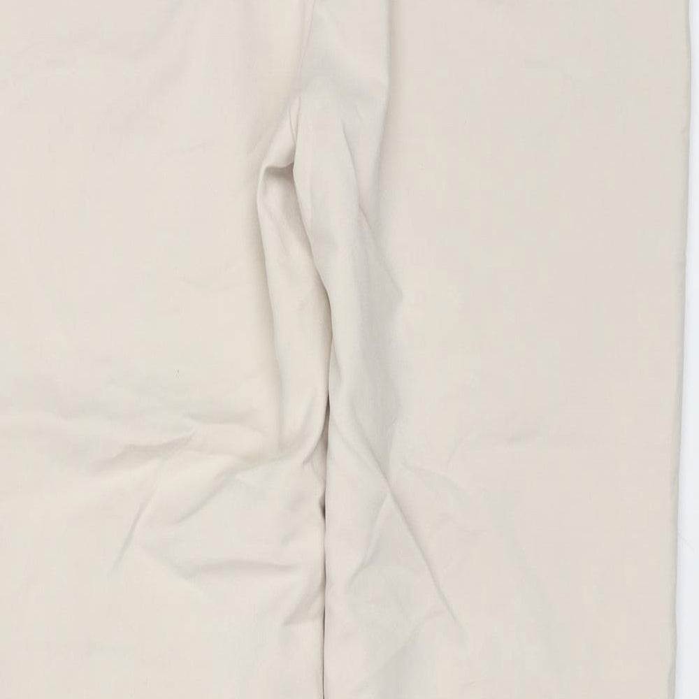 Zara Womens Beige  Polyester Blend Trousers  Size M L26 in Regular Zip