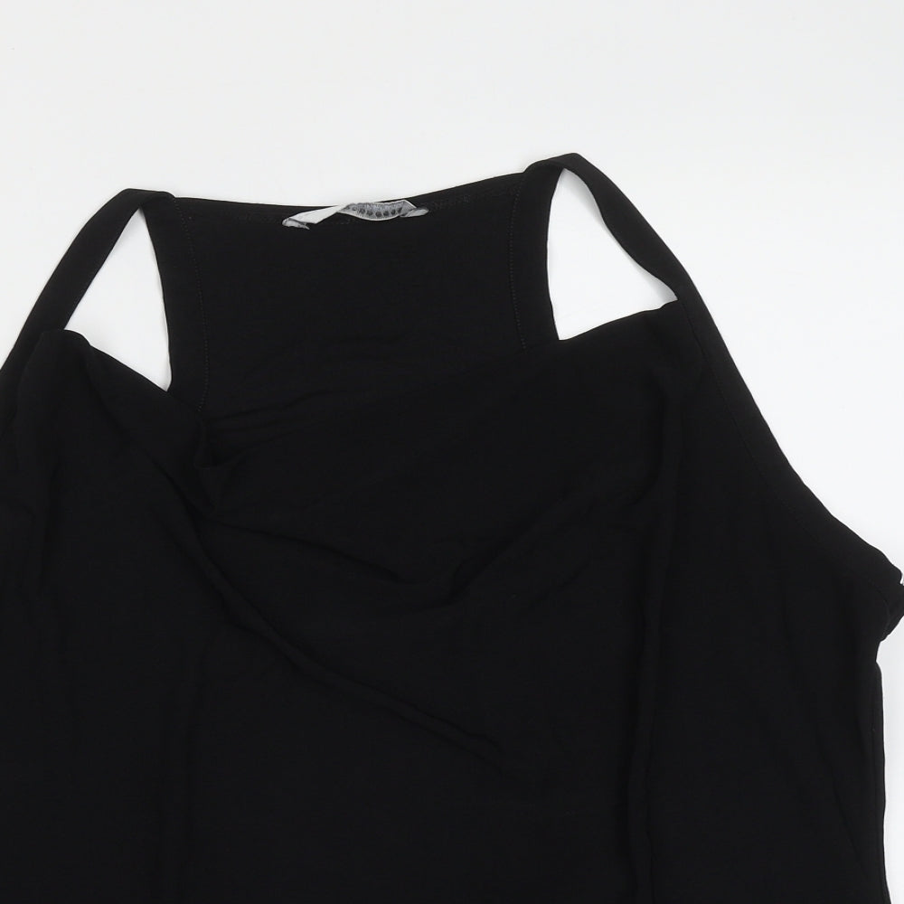 AMARANTO Womens Black  Polyester Basic Blouse Size 20 Round Neck
