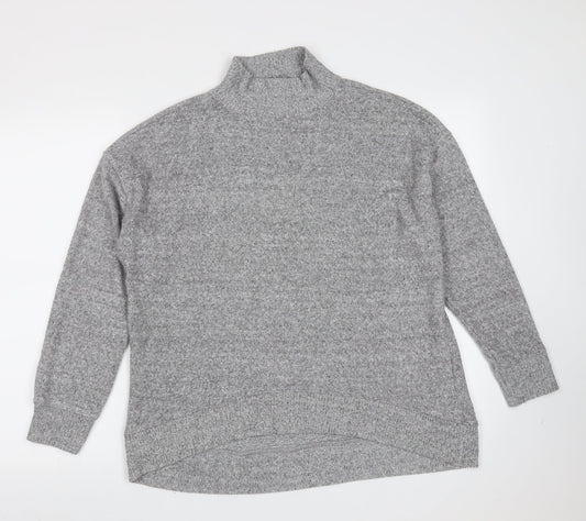 New Look Womens Grey Round Neck  Viscose Pullover Jumper Size M