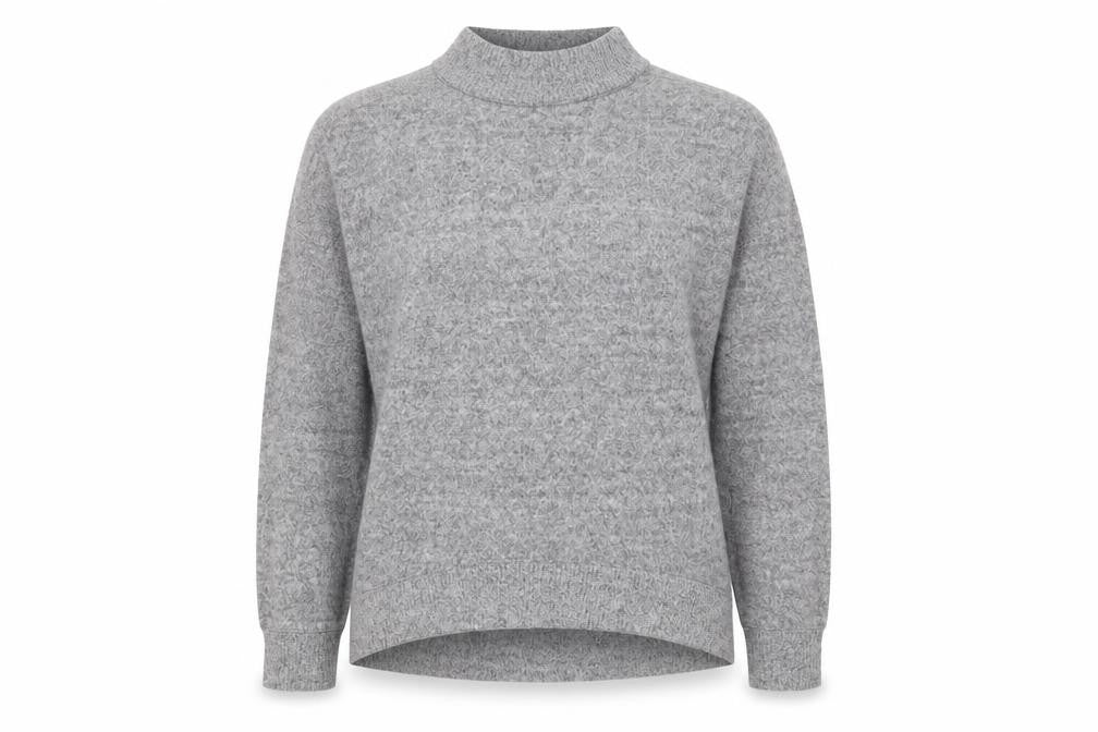 New Look Womens Grey Round Neck  Viscose Pullover Jumper Size M