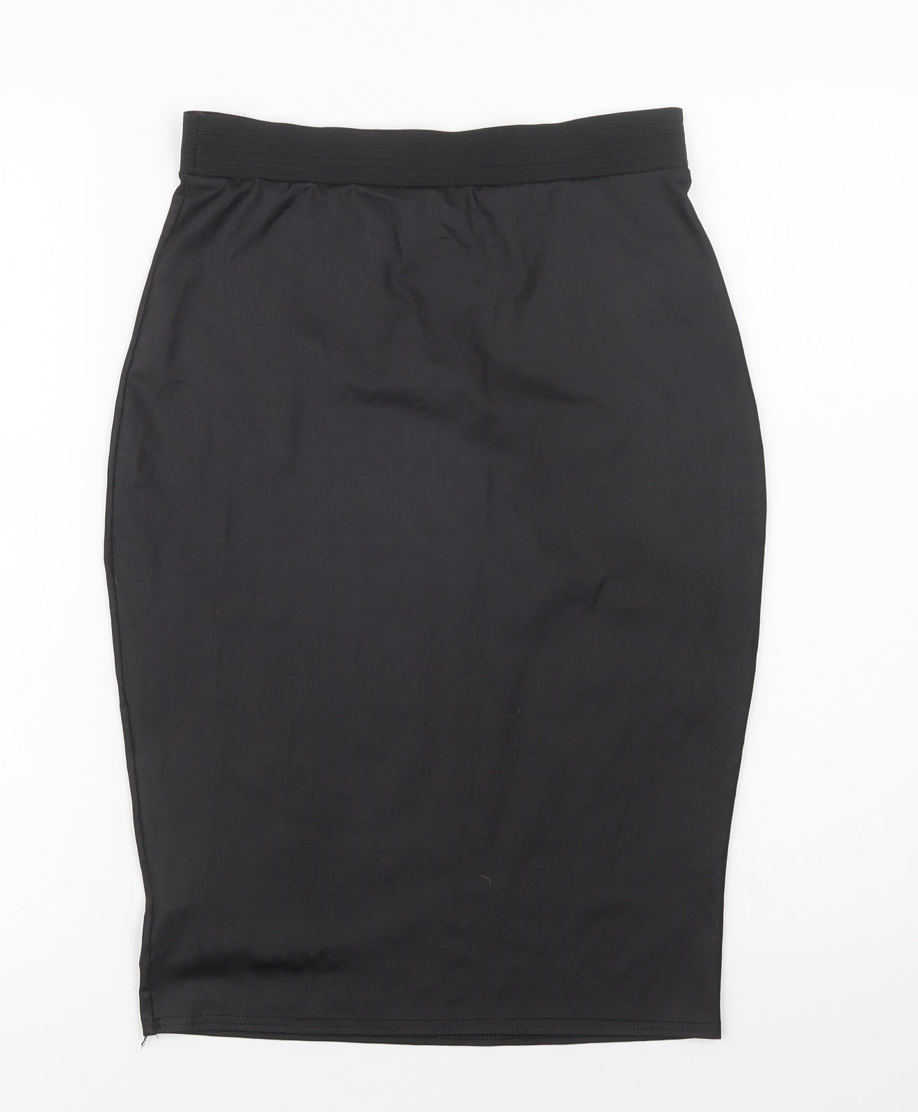 Preworn Womens Black  Polyester Straight & Pencil Skirt Size M