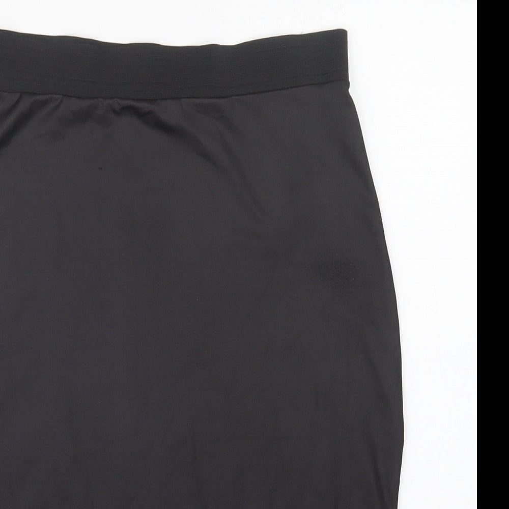 Preworn Womens Black  Polyester Straight & Pencil Skirt Size M