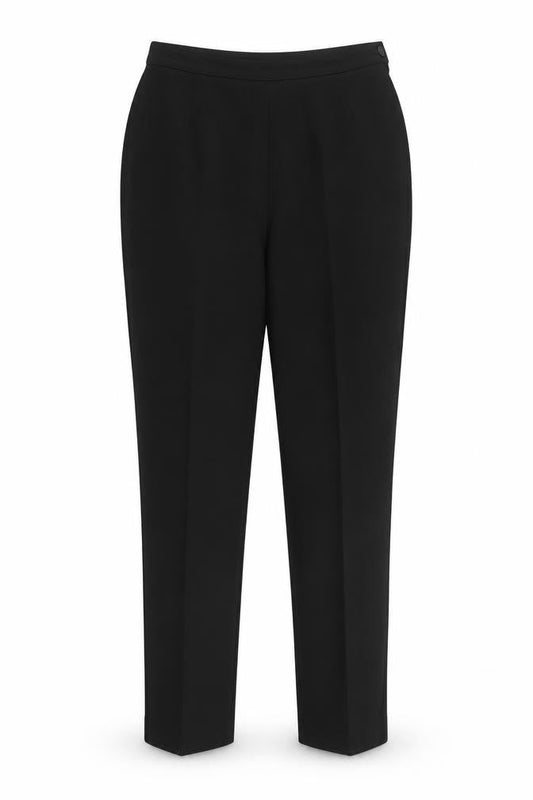 Preworn Womens Black  Polyester Dress Pants Trousers Size 14 L27 in Regular Zip