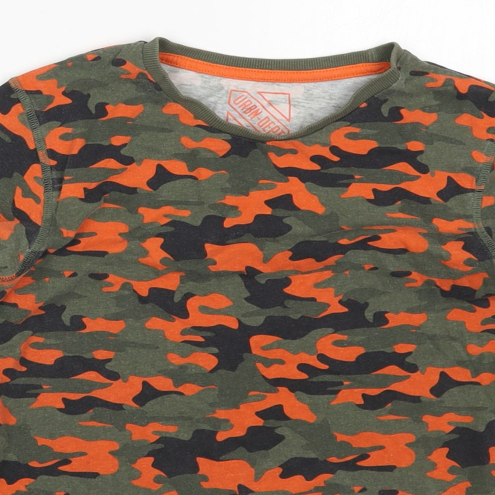 Matalan Boys Multicoloured Camouflage Cotton Basic T-Shirt Size 12 Years Crew Neck Pullover