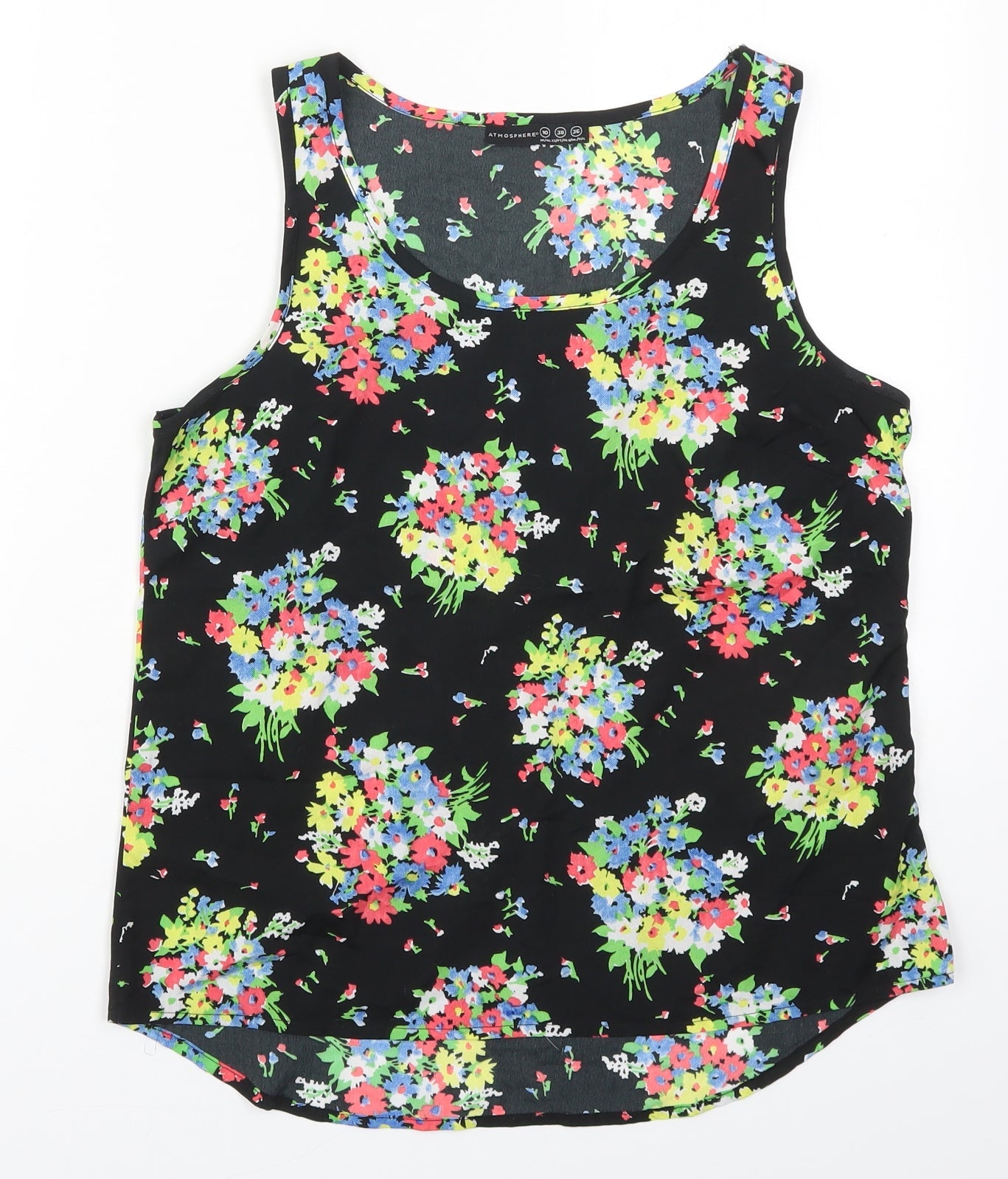 Atmosphere Womens Multicoloured Fair Isle Polyester Basic Tank Size 10 Round Neck