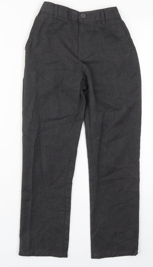 NEXT Boys Grey  Polyester Dress Pants Trousers Size 10 Years  Regular Button