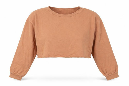 PRETTYLITTLETHING Womens Beige  Cotton Pullover Sweatshirt Size 12  Pullover