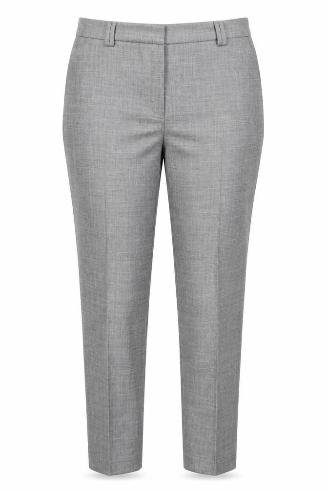 Marks & Spencer Collection Womens Grey  Polyester Dress Pants Trousers Size 12 L28 in Regular Hook & Eye
