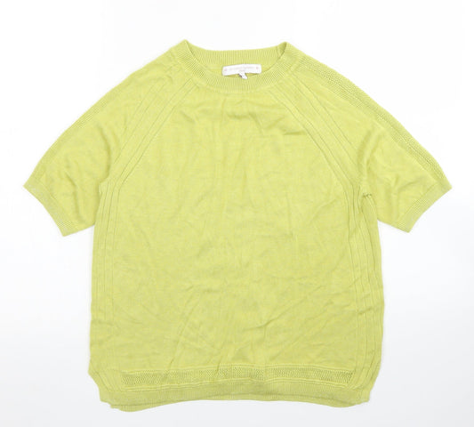NEXT Womens Yellow Crew Neck  Viscose Pullover Jumper Size 12