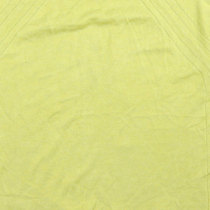 Next Womens Yellow Crew Neck  Viscose Pullover Jumper Size 12