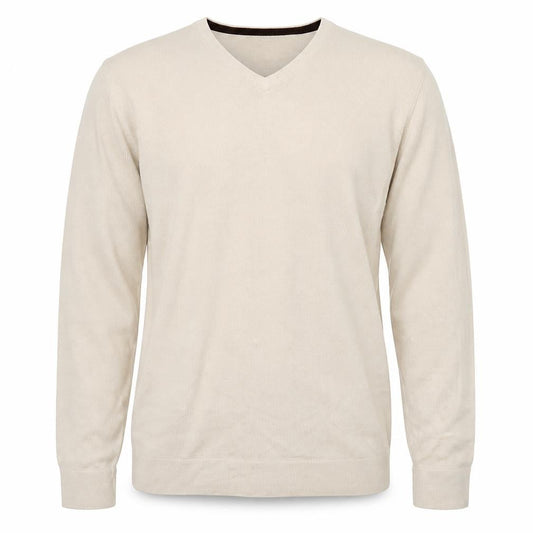 Burton Mens Brown V-Neck  Acrylic Pullover Jumper Size M