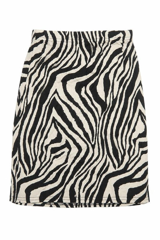 PRETTYLITTLETHING Womens Brown Animal Print Viscose A-Line Skirt Size 6