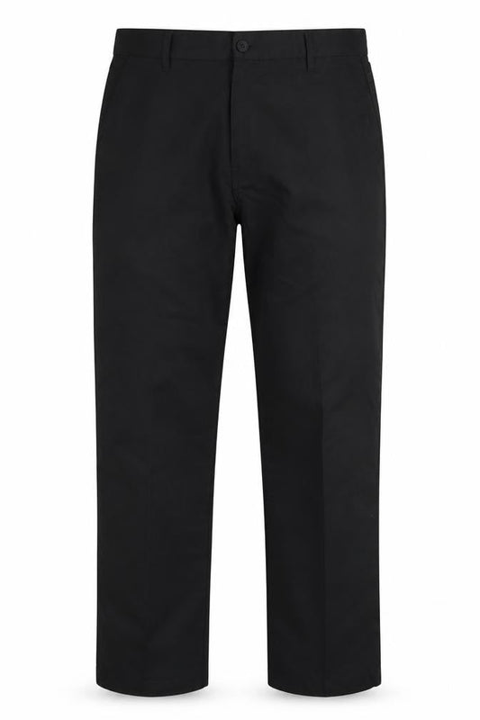 Dunlop Mens Black  Polyester Dress Pants Trousers Size 34 in L27 in Regular Button