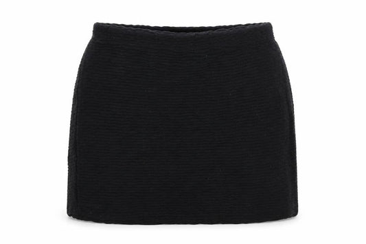 Topshop Womens Black  Cotton A-Line Skirt Size 10