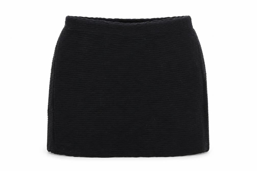 Topshop Womens Black  Cotton A-Line Skirt Size 10