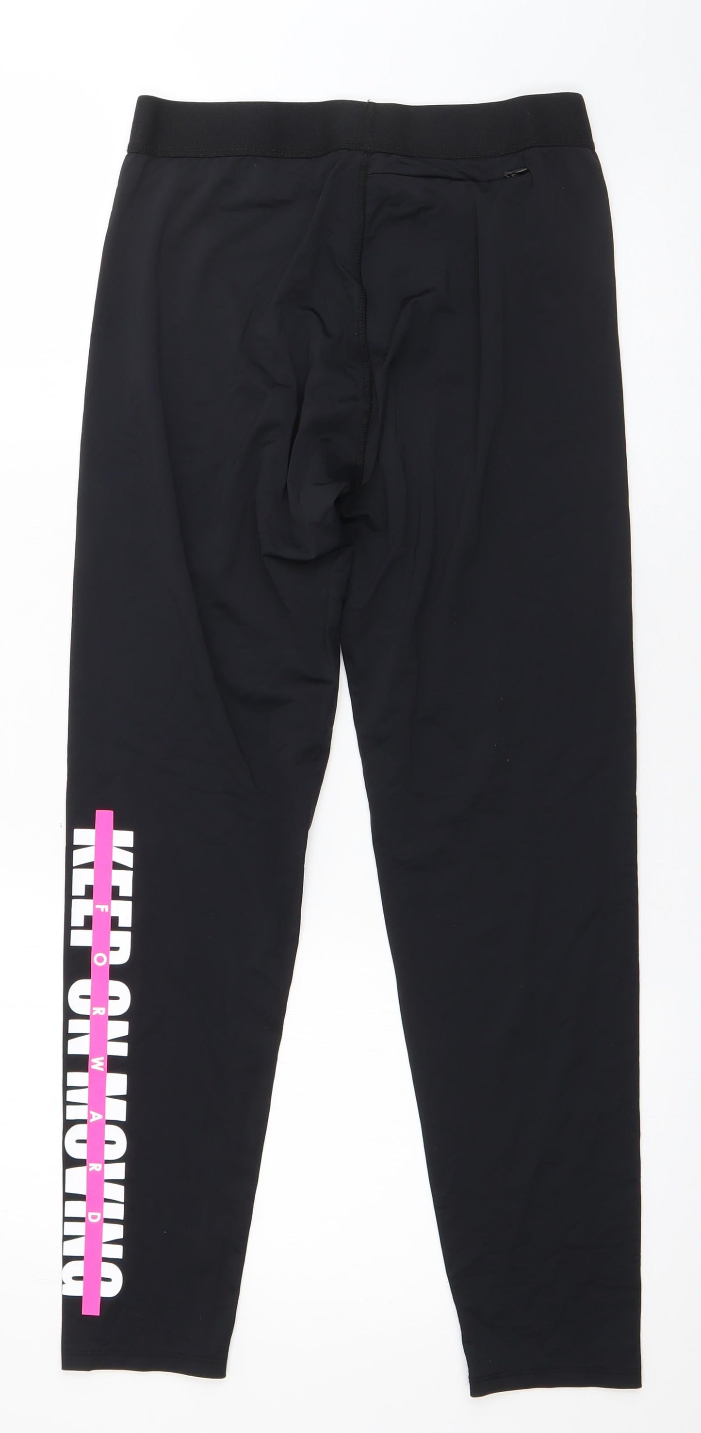 Workout Womens Black  Polyamide Capri Leggings Size 12 L26 in   - Keep Moving Forward