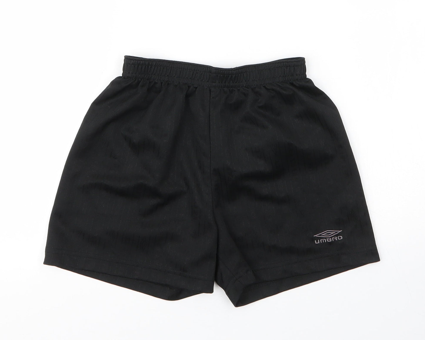 Umbro Boys Black  Polyester Sweat Shorts Size 5 Years  Regular