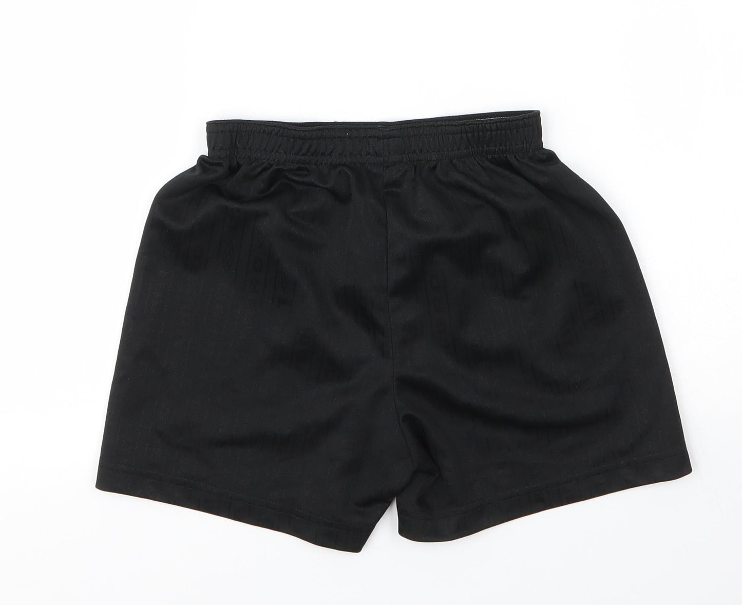 Umbro Boys Black  Polyester Sweat Shorts Size 5 Years  Regular
