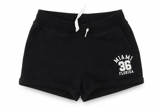 H&M Girls Black  Cotton Sweat Shorts Size 8 Years  Regular Drawstring