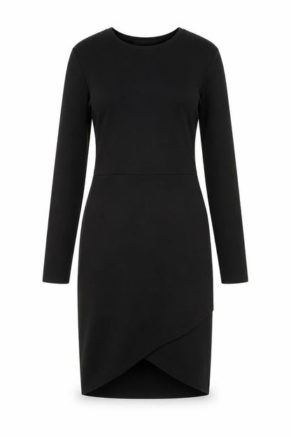 PRETTYLITTLETHING Womens Black  Polyester Sheath  Size 8  Round Neck