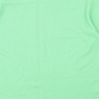 Joie De Vivre Womens Green  Polyester Basic T-Shirt Size L Round Neck