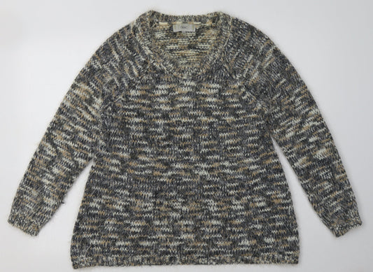 NEXT Womens Grey  Acrylic Pullover Sweatshirt Size 14  Pullover