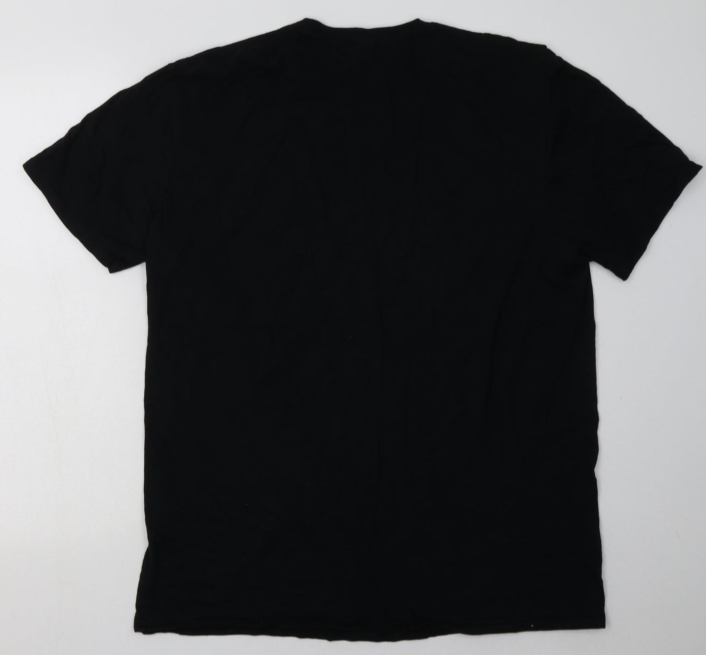 Gildan Womens Black  Cotton Basic T-Shirt Size XL Crew Neck - brides maid