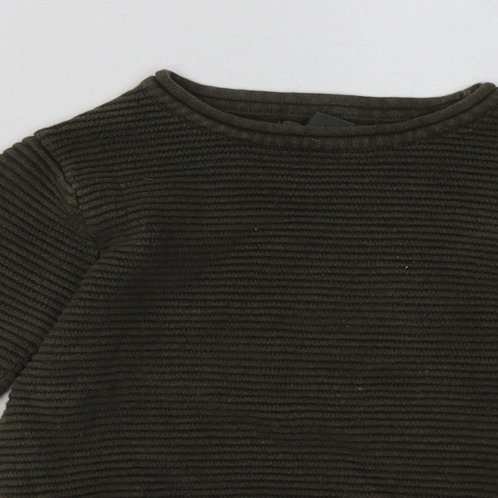 Primark Boys Green  Cotton Pullover Sweatshirt Size 2-3 Years  Zip