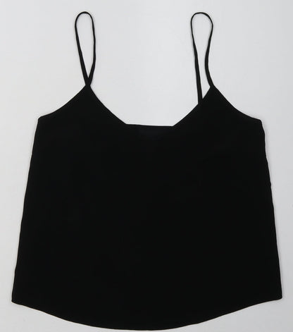 ASOS Womens Black  Polyester Cropped Tank Size 8 V-Neck