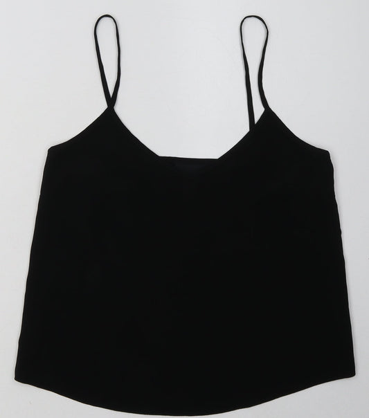 ASOS Womens Black  Polyester Cropped Tank Size 8 V-Neck