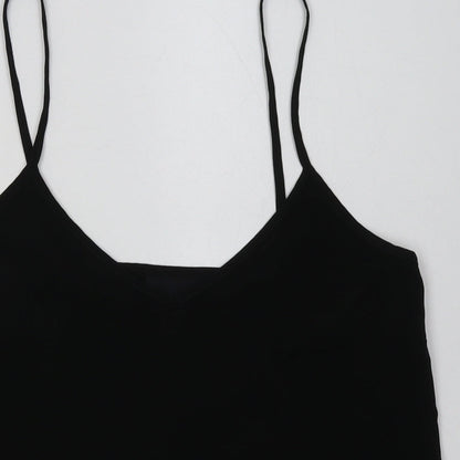 ASOS Womens Black  Polyester Cropped Tank Size 8 V-Neck