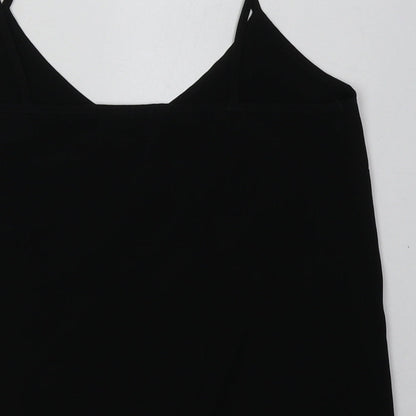 ASOS Womens Black  Polyester Cropped Tank Size 8 V-Neck