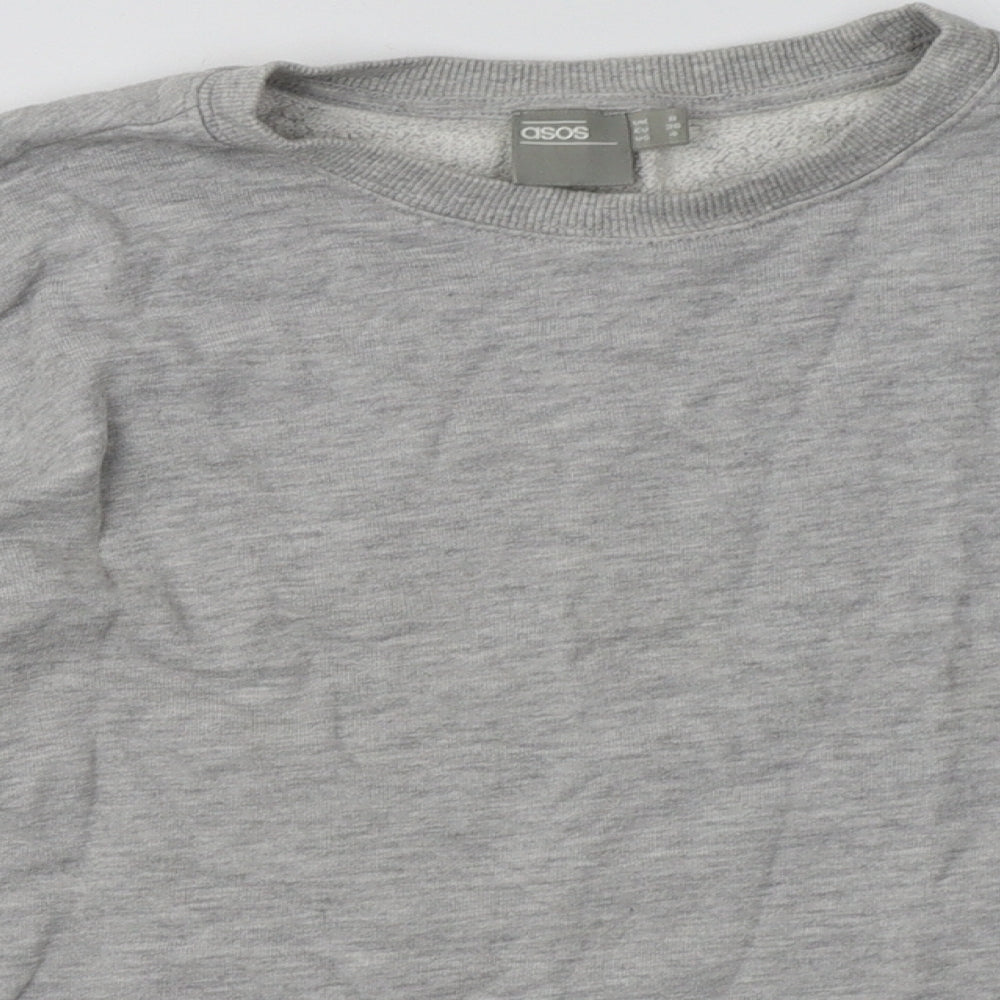 ASOS Womens Grey  Cotton Pullover Sweatshirt Size 8  Pullover