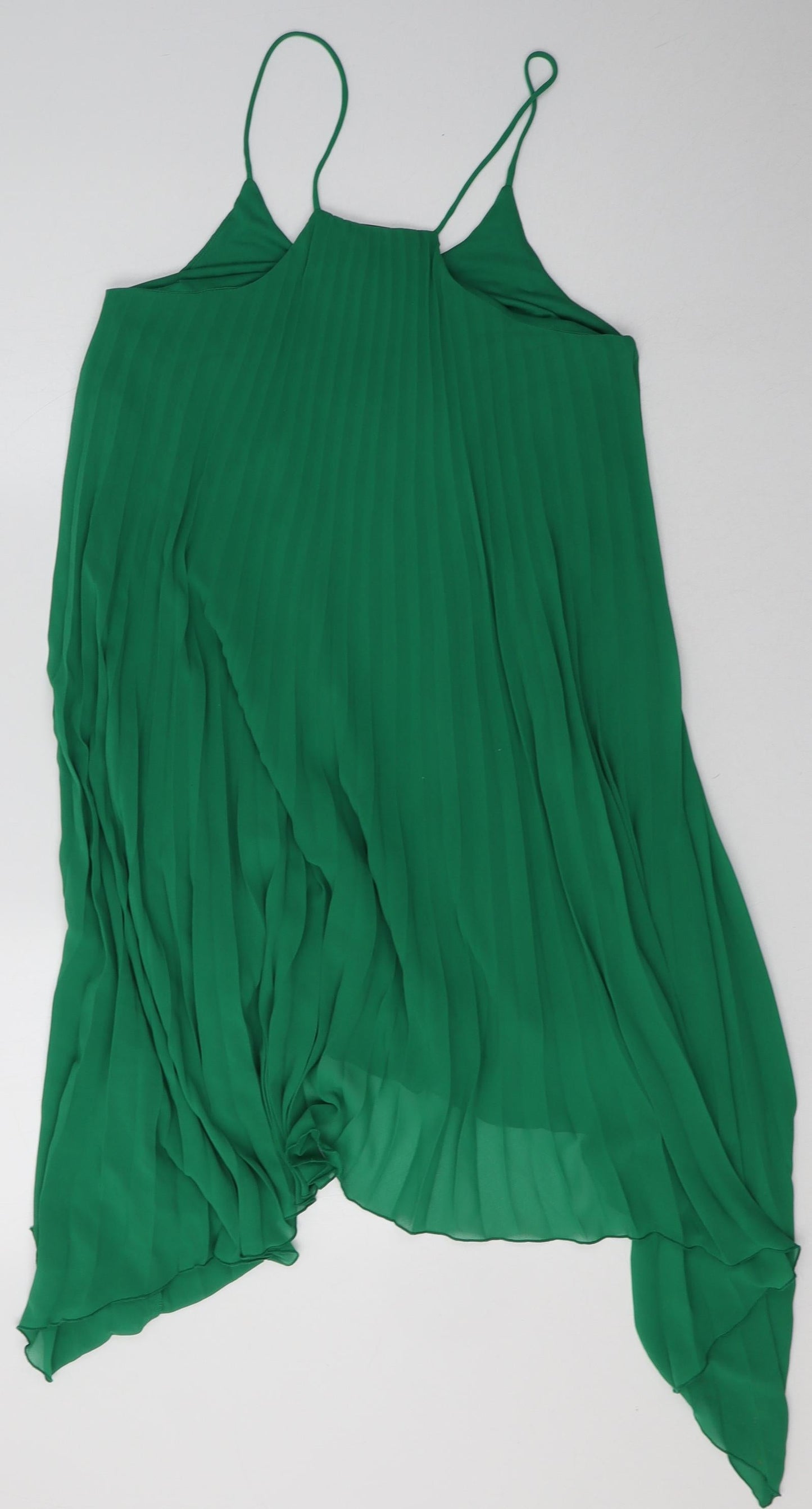 H&M Womens Green  Polyester A-Line  Size 4  V-Neck Pullover