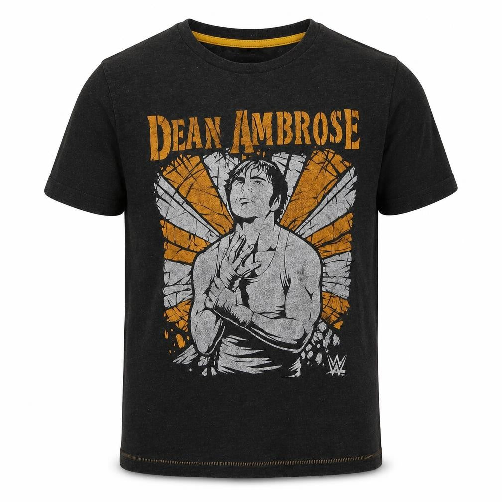 F&F Boys Grey  Polyester Basic T-Shirt Size 7-8 Years Crew Neck Pullover - dean ambrose
