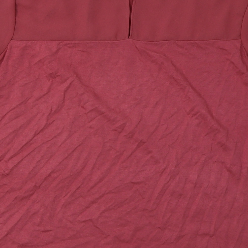 NEXT Womens Pink  Viscose Basic T-Shirt Size 10 Crew Neck