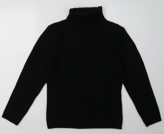 Preworn Womens Black  Acrylic Pullover Sweatshirt Size 12  Pullover