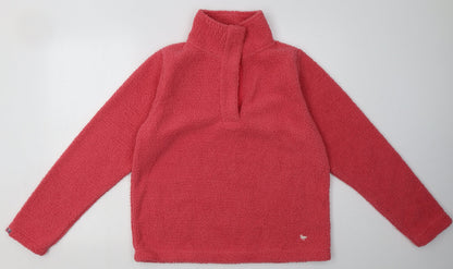 EWM Womens Pink  Polyester Pullover Sweatshirt Size M  Button