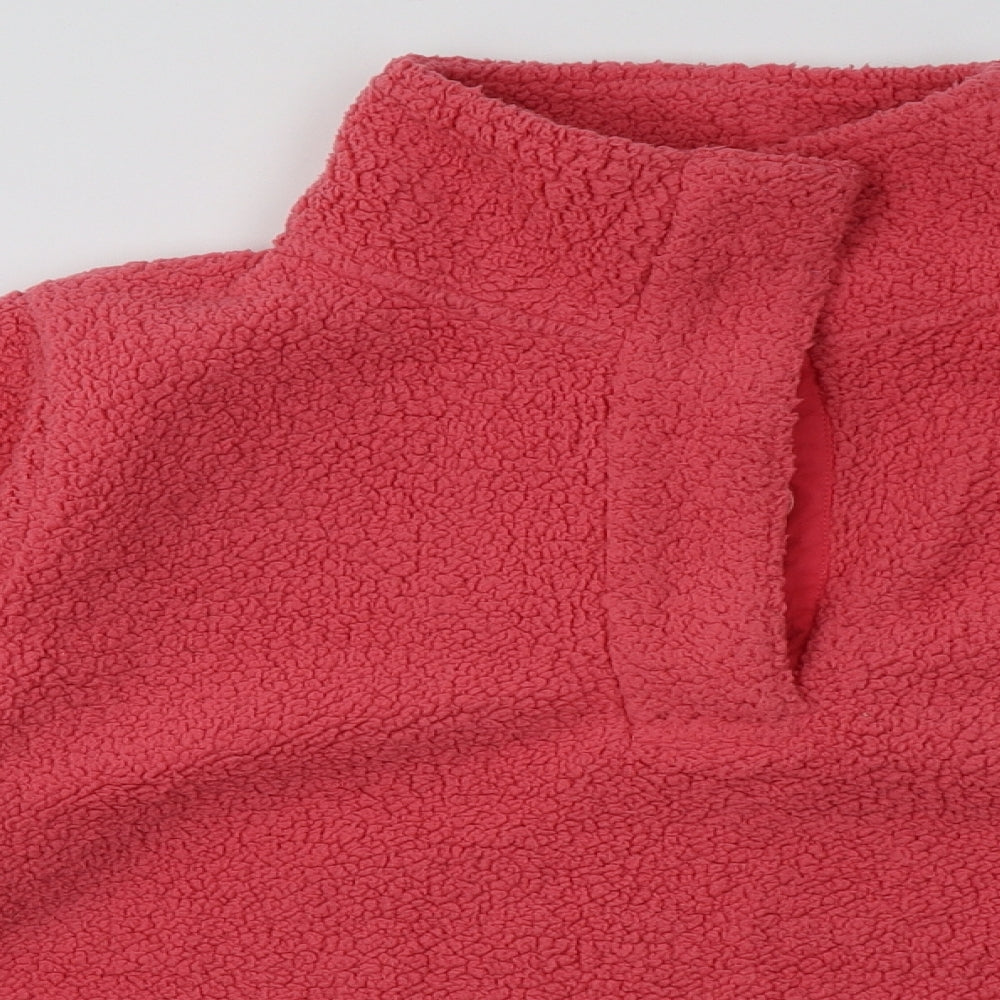 EWM Womens Pink  Polyester Pullover Sweatshirt Size M  Button