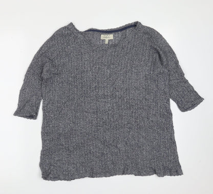 Zara Womens Blue Round Neck  Polyester Pullover Jumper Size S