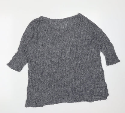Zara Womens Blue Round Neck  Polyester Pullover Jumper Size S