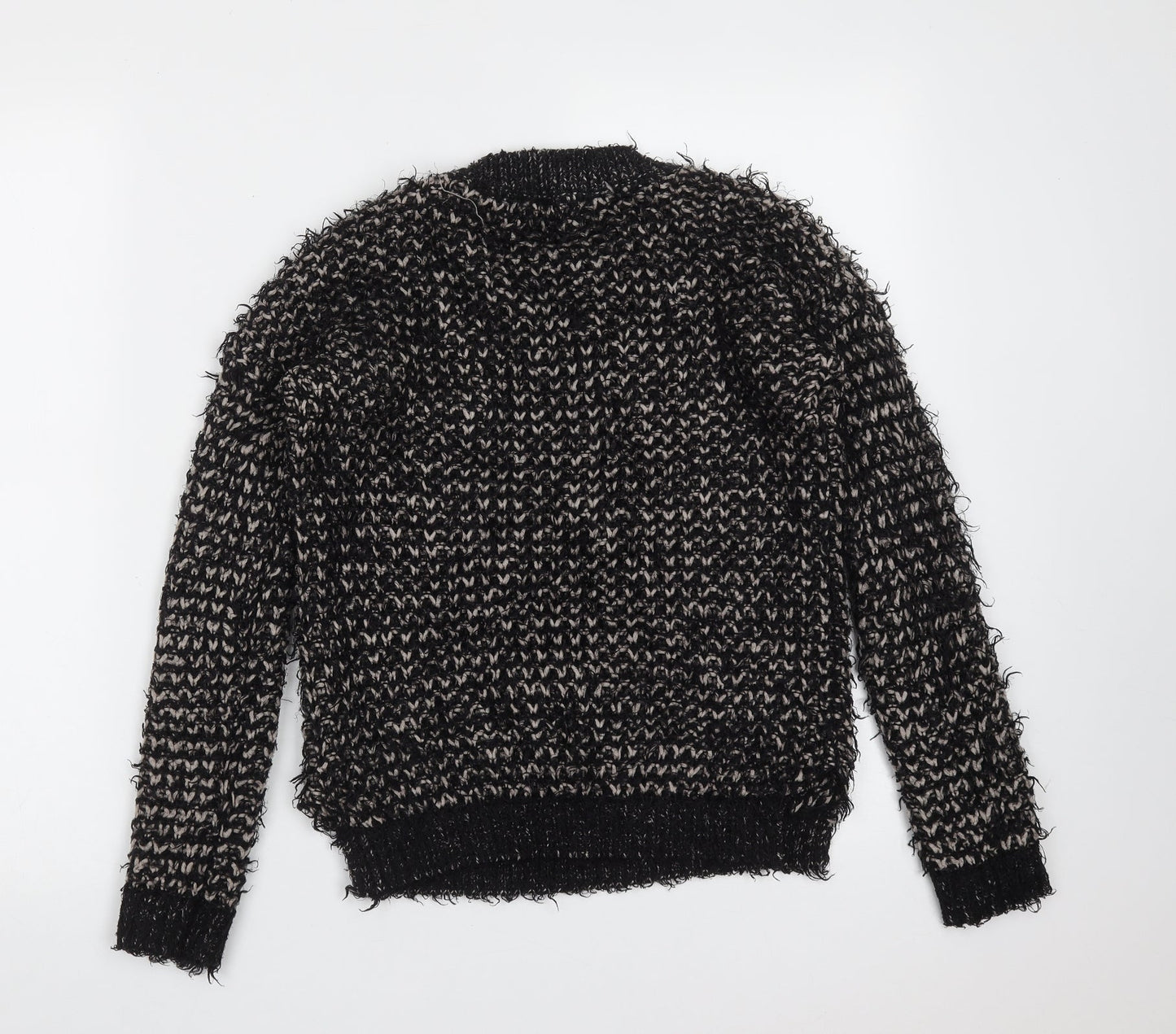 Primark Womens Black Round Neck  Polyester Pullover Jumper Size 6